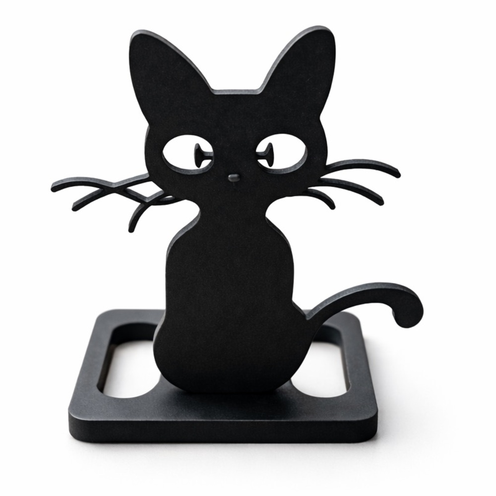 Black Cat Phone Holder - Picture 2 of 4